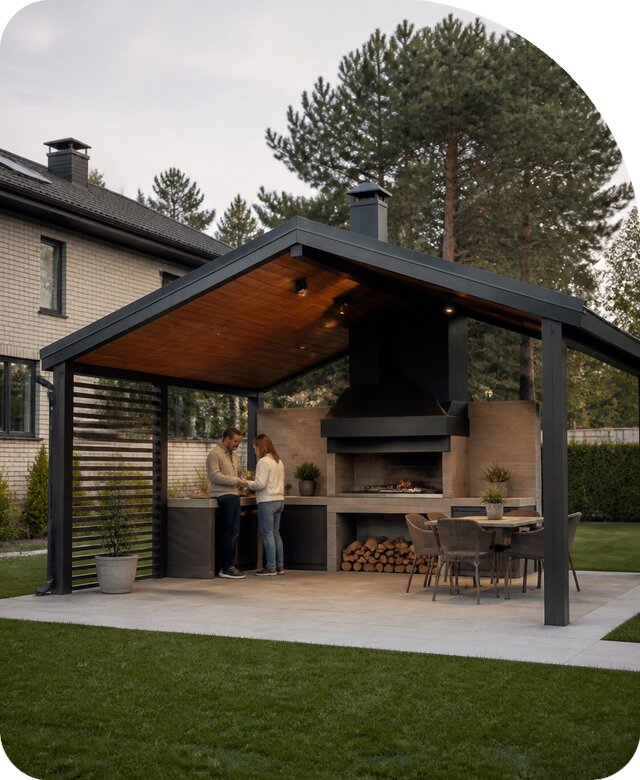 Мангал под навесом в Людинове цена от 45801 р. | РадиДОМА-Люд